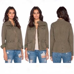 Free People distressed military style utility coat
